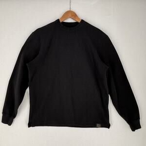 Filson Shirt Mens Large Black Waffle Knit Thermal Crew Work Wear Outdoors
